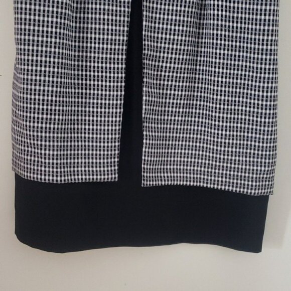 Vintage 90s Lisa Jo Plaid Layered Short Sleeve Dress Size 11/12 Academia Office - Picture 9 of 10